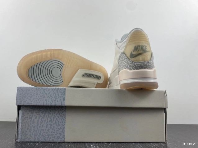 Rep TBK Craft Jordan Air 3 Ivory FJ9479-100 0714
